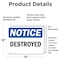 Signmission Destroyed, 14 in W x Rectangle, Vinyl Decal OS-2PACK-NS-D-1014-L-10977 - alternate 3
